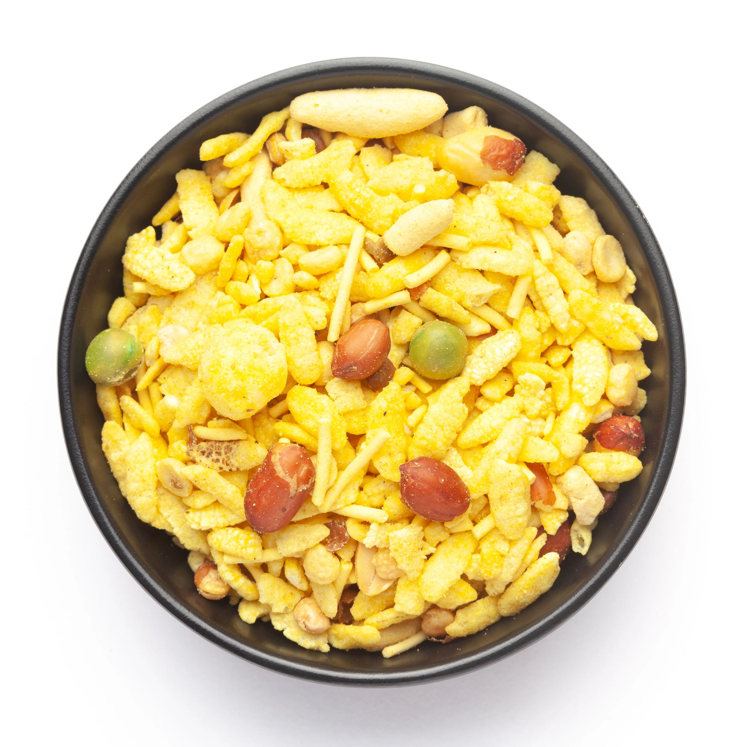 Indian snack mix in a bowl